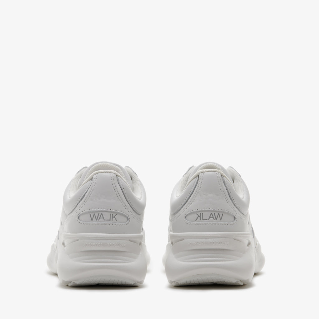 Stylish White Walking Sneakers for Men That Can be Worn  to the Office.  Back View